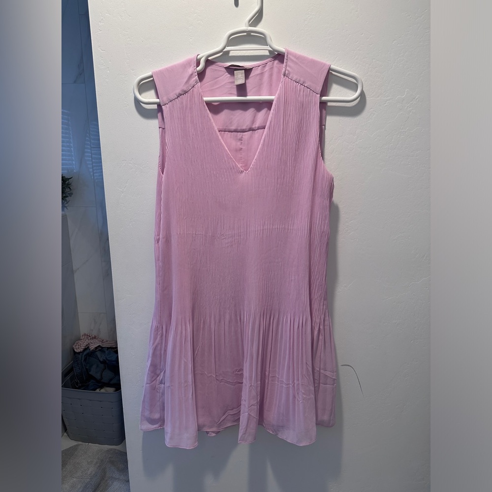 HM pink Pleated Dress